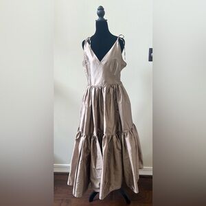 Anthropologie Beige Midi Dress